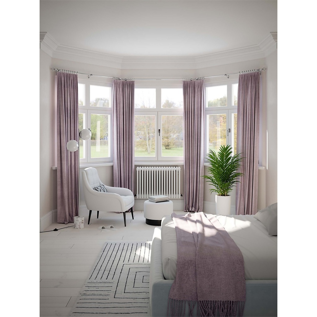 Bay Window Adjustable Bracket Polished Silver, Silver