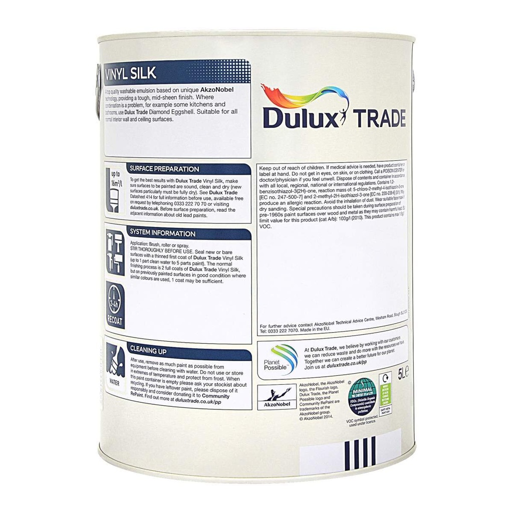 Dulux Trade - Vinyl Silk (Tinted) 5L