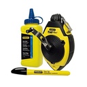 Stanley FatMax Chalk Line Reel, Chalk Refill and Marker Pen 30m