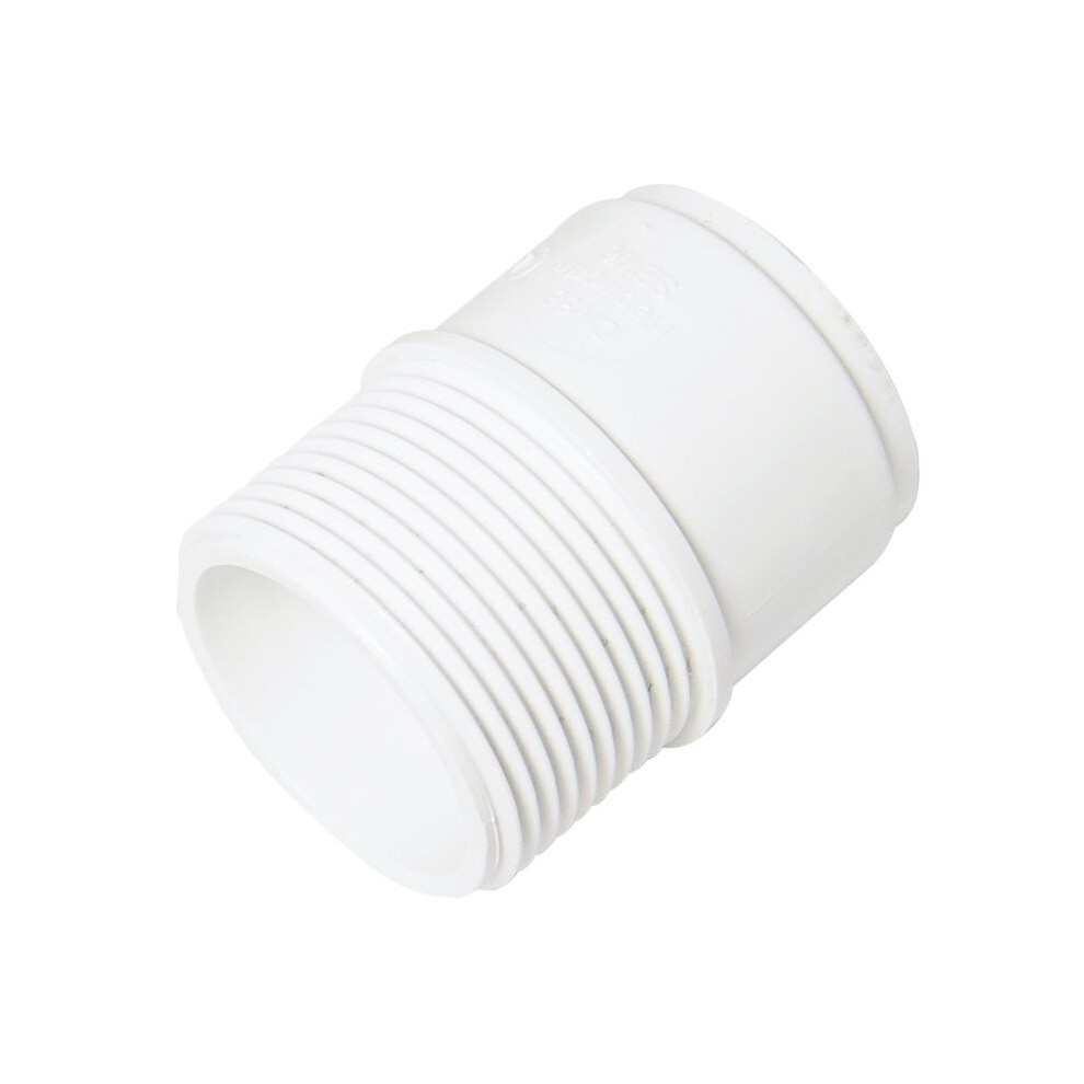 FPW White 40mm Male Adaptor WS64W
