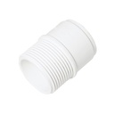FPW White 40mm Male Adaptor WS64W