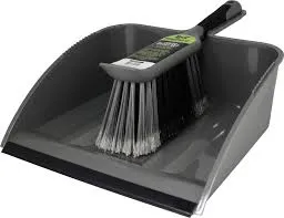 Buffalo Jumbo Dustpan & Brush Set Plastic