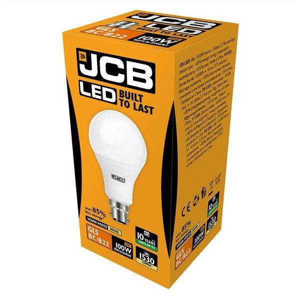 [363040] JCB LED A60 1521lm Opal 14w B22 3000k