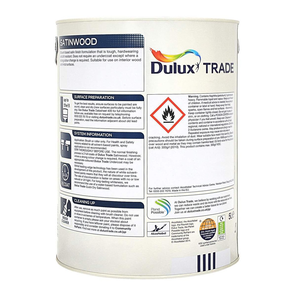 Dulux Trade Satinwood Medium Base 5L