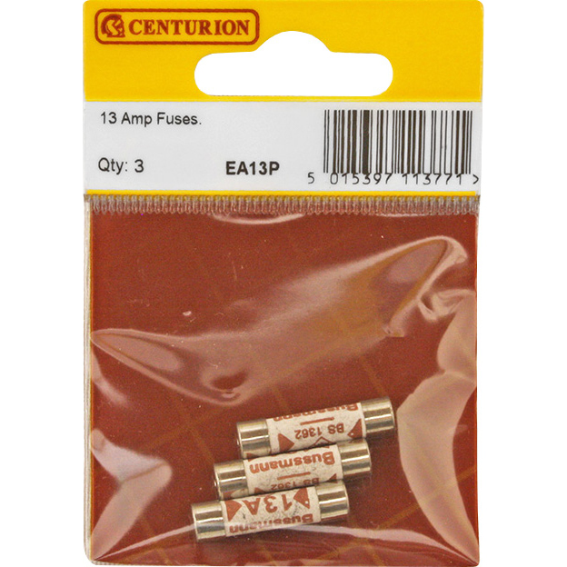 [EA68P] Centurion 13 Amp Fuses (Pack of 3)