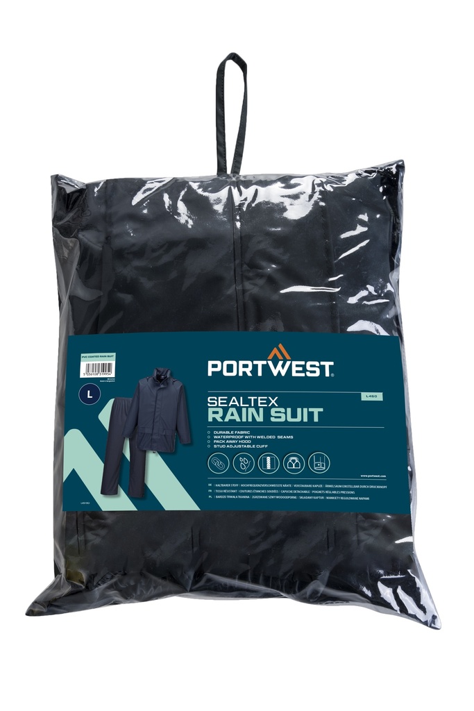 Portwest Essentials Rainsuit (2 Piece Suit) Navy - XXL