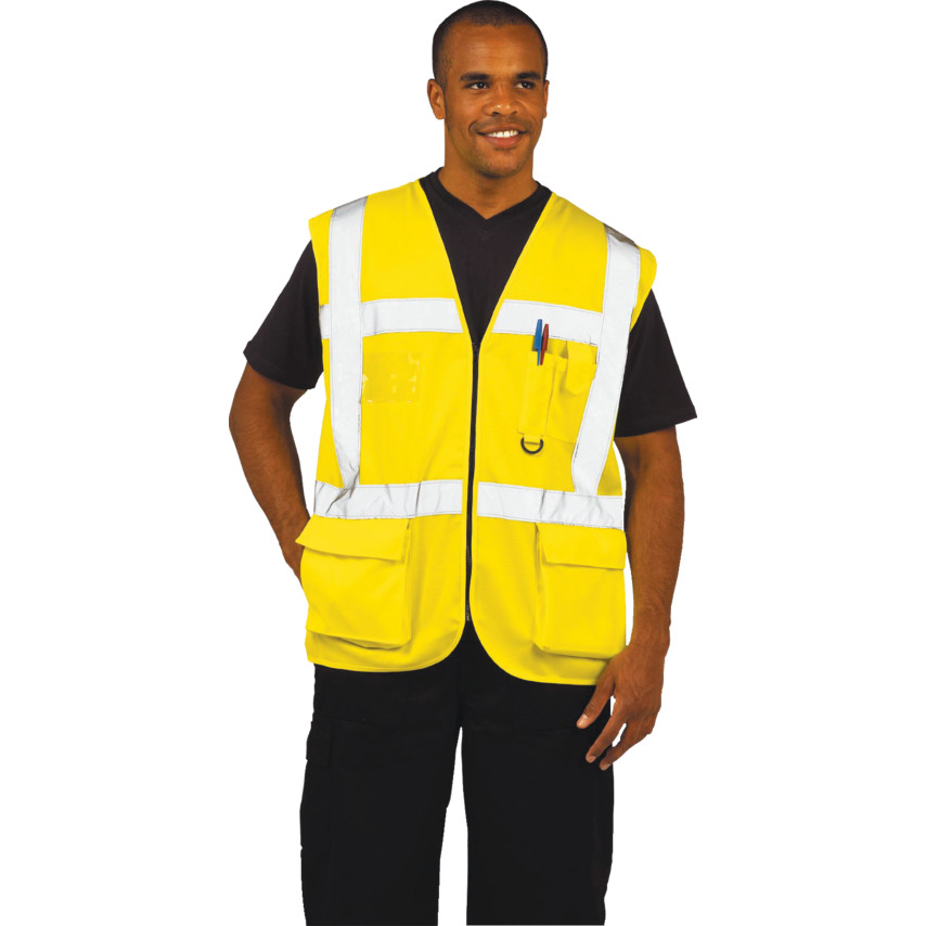 Portwest Berlin Hi-Vis Executive Vest Yellow - M