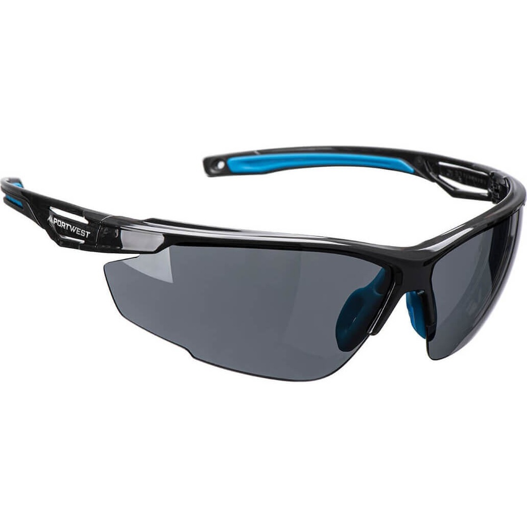 Portwest Anthracite KN Safety Glasses Smoke