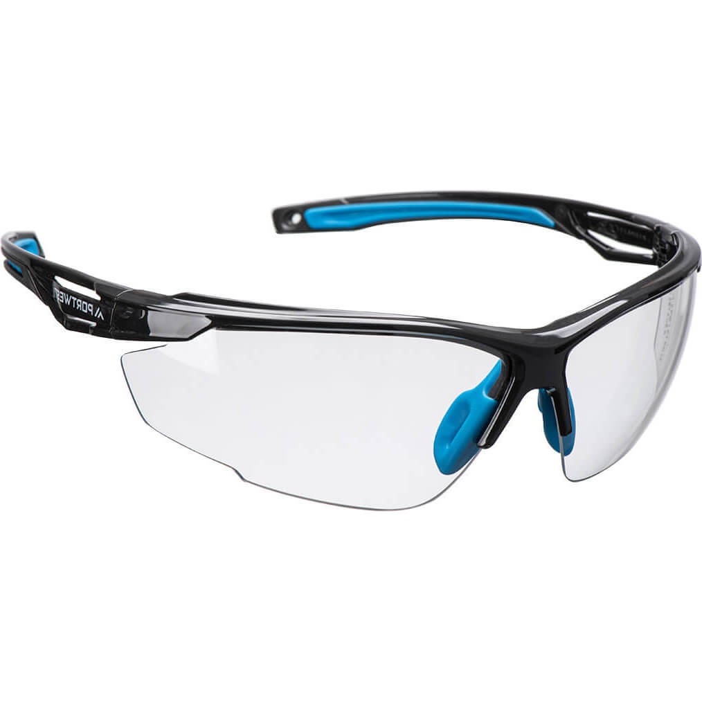 Portwest Anthracite KN Safety Glasses Clear