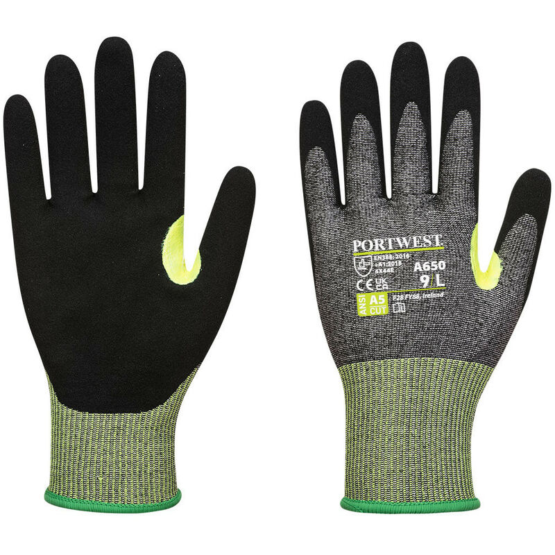 Portwest CS Cut E15 Nitrile Glove Grey/Black - XL