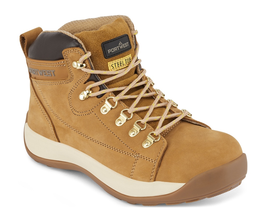 Portwest Steelite Mid Cut Nubuck Boot SB HRO Honey - Size 46