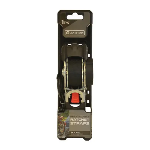 Centurion Retractable Ratchet Tie Down - 600kg Breaking Strength - 3m - Retail