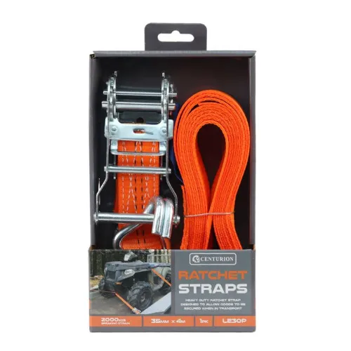 Centurion Ratchet Strap - 2000kg Breaking Strength - 4m - Retail