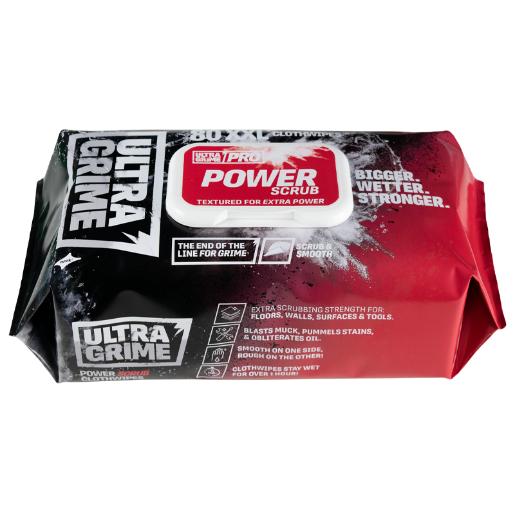 Ultragrime Pro Power Scrub XXL Wipes 80 Pack