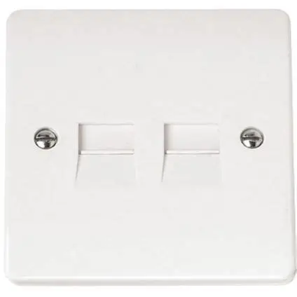 Click CMA124 Socket Tel Second SGL White