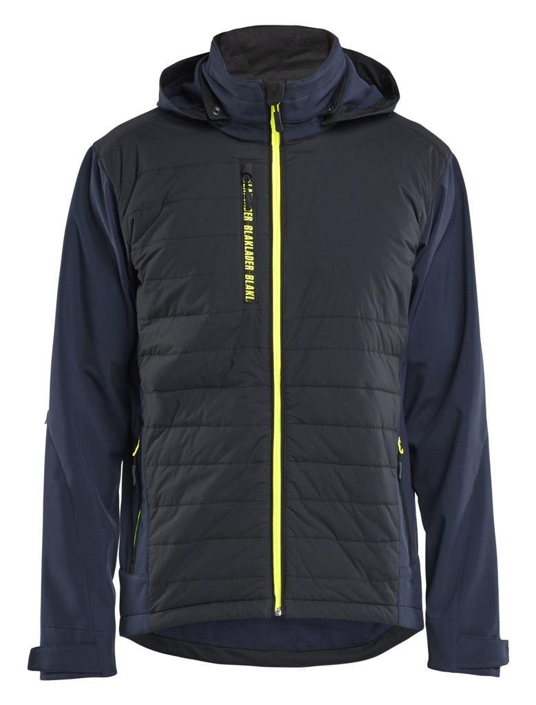 Blaklader Hybrid Jacket Dark Navy Blue/Hi-Vis Yellow - M