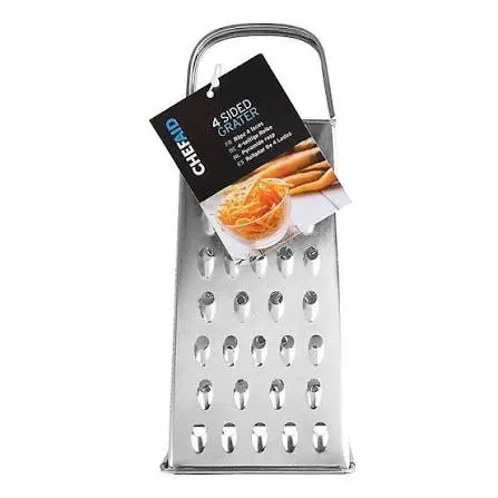 Chef Aid Stainless Steel 4 Sided Box Grater