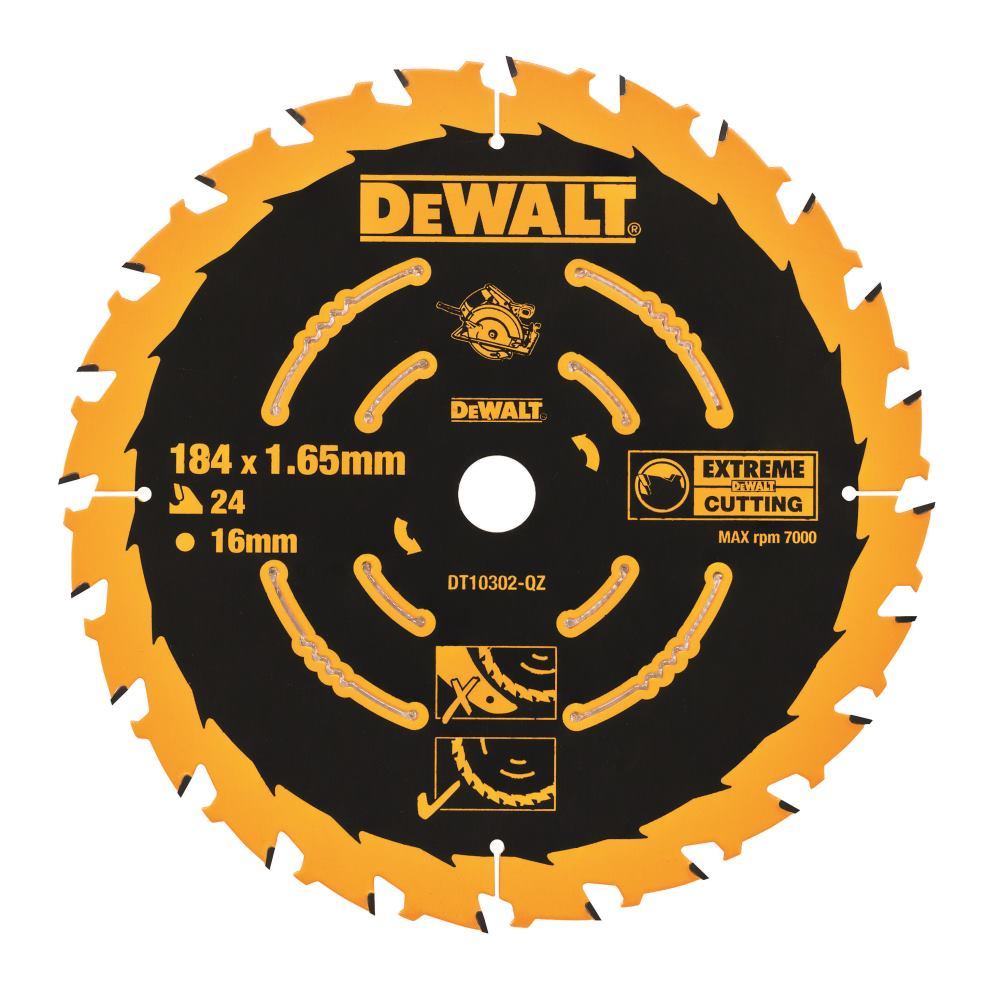 [DEWDT10302QZ] Dewalt ELITE Series Framing Circular Saw Blade 184 x 16mm x 24T