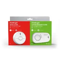 FireAngel CO/Smoke Alarm With Replaceable Battery Twin Pack