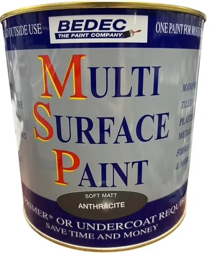 Bedec Multi Surface Paint Gloss Anthracite 750ml