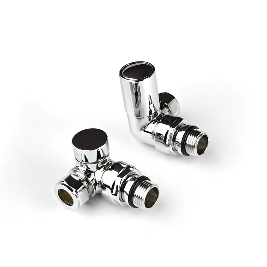 Intatec 15mm Corner Chrome Radiator Valve Pair