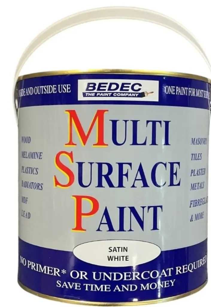 Bedec Multi Surface Paint Satin White 250ml