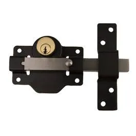 Sichern Long Throw Cylinder Rim Deadlock - Single, 50mm - Epoxy Black