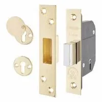 Sichern Rebate Set for BS 5 Lever Deadlock, 13mm - Polish Stainless