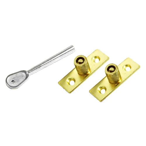 Sichern Sash Stop (Pack of 2 + 1 Key) - Electro Brass