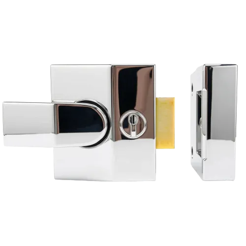 Sichern Night latch (Narrow) - Slanted Case. 40mm - Chrome Plated/CP