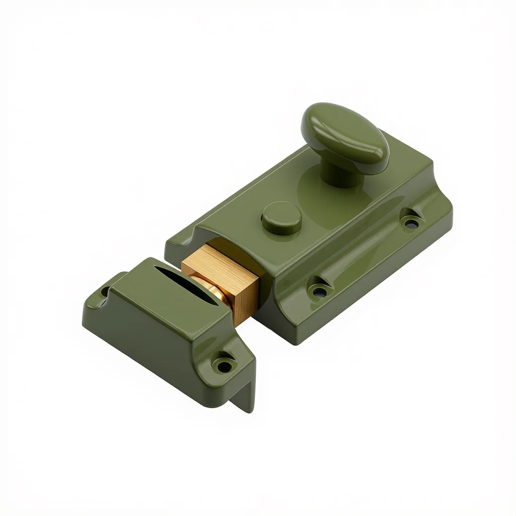 Sichern Traditional Night Latch, 60mm - Olive/Brass Cyl