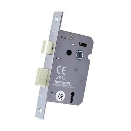 Sichern Euro Profile Mortice Sashlock - CE/Certifire/FD, 76mm - Satin Chrome