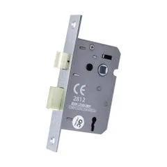 Sichern Euro Profile Mortice Sashlock - CE/Certifire/FD, 63mm - Chrome Plated