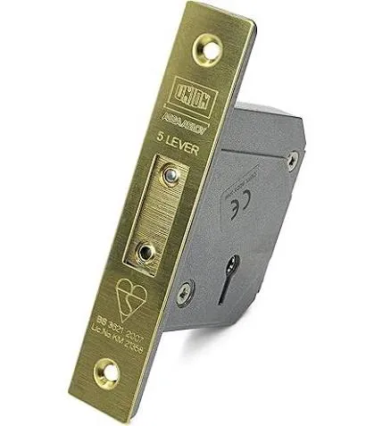 Sichern BS3621 5 Lever Dead Lock CE/Certifire/FD, 63mm - Electo Brass