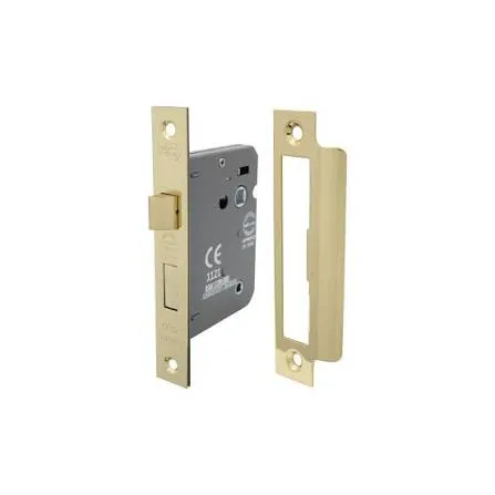 Sichern Bathroom Lock CE/EN2209 Certifire/FD, 63mm - Electro Brass