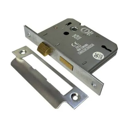 Sichern 3 Lever Sash Lock CE/EN12209 Certifire/FD, 76mm - Satin Chrome