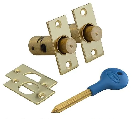 Sichern Window Rack Bolt (2 Plus 1 Key) 32mm - Brass
