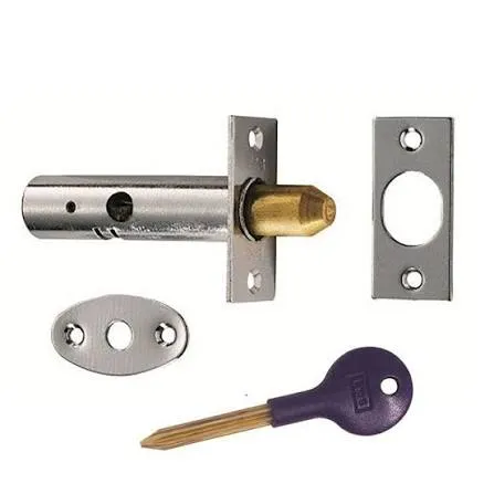 Sichern Door Rack Bolt (2 Plus 1 Key), 60mm - Satin Chrome