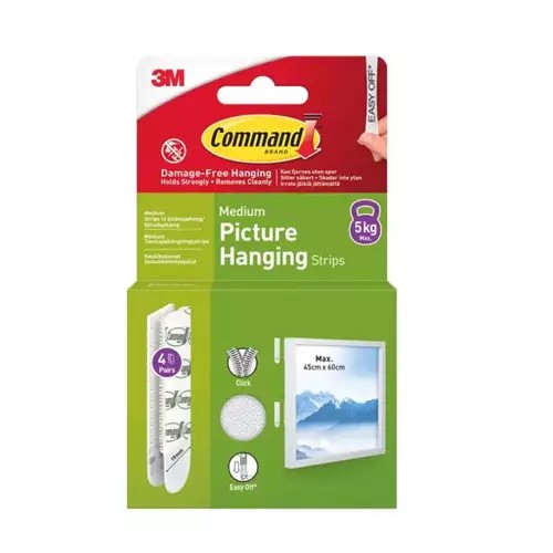 Command Medium Picture Strips 5kg (4 Pack) 17204-4PK