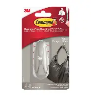 Command Designer Medium Hook Brushed Nickel 1.3kg 17081BN-ES