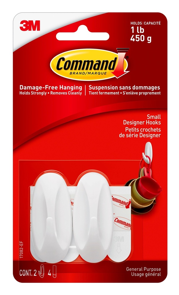 [4363] Command Designer Small Hooks 450g (2 Pack) 17082