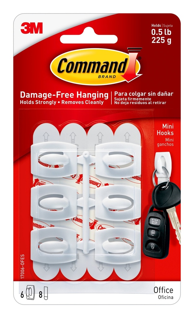 Command Mini Hooks 225g (6 Pack) 17006UK