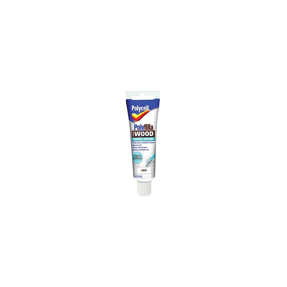 Polycell Polyfilla for Wood General Repair White Tube 75g