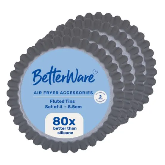 Betterware Set 4 Fluted Round