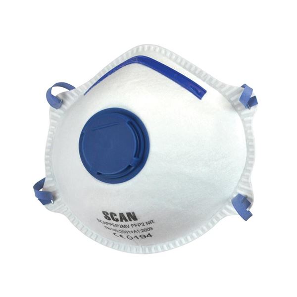 [SCAPPEP2MVB] Scan Moulded Disposable Mask Valved FFP2 Protection (Pack 10)