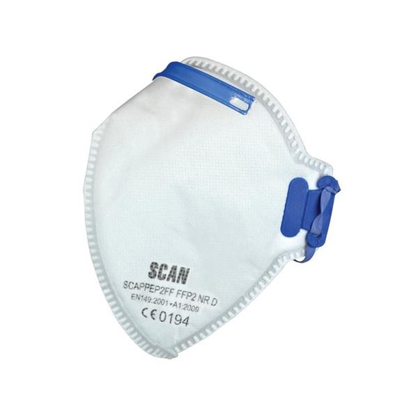 [SCAPPEP2FF] Scan Fold Flat Disposable Mask FFP2 Protection (Pack 3)