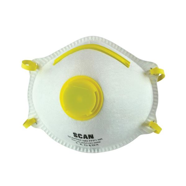[SCAPPEP1MV] Scan Moulded Disposable Mask Valved FFP1 Protection (Pack 3)