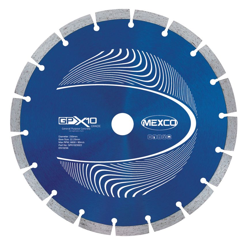 [MEXGPX10230] Mexco GPX10 Concrete Diamond Blade 230 x 22mm