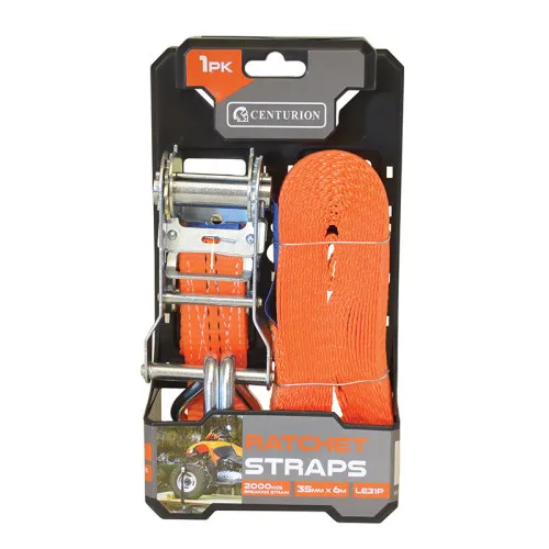 Centurion Ratchet Strap - 2000kg Breaking Strength - 6m