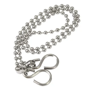 [EP-200111-PAC] P1 Pre-Pack CP Ball Chain c/w S Hooks 18" PK1